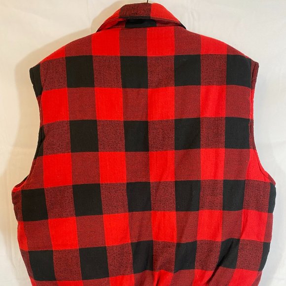 Branded Lion Black & Red Plaid Quilted Zip Front Vest NWOT Women's Size XL - Picture 3 of 14